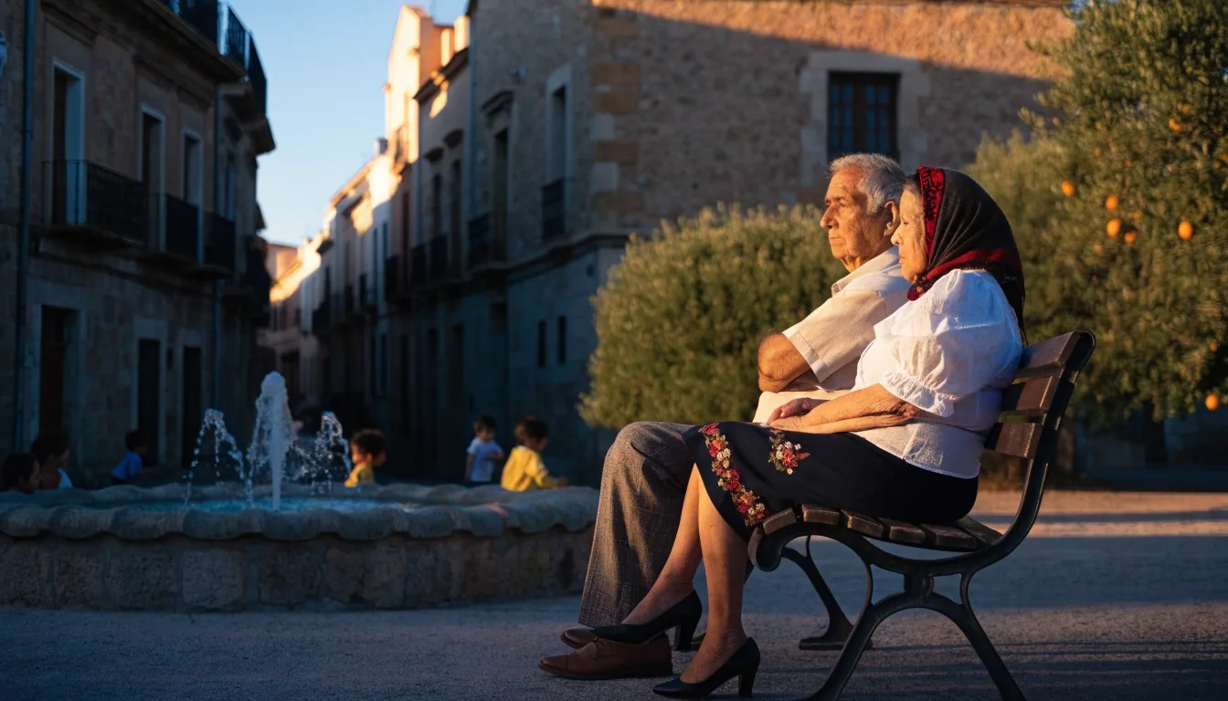 Vecina de Valencia observando los tejados de su barrio al atardecer