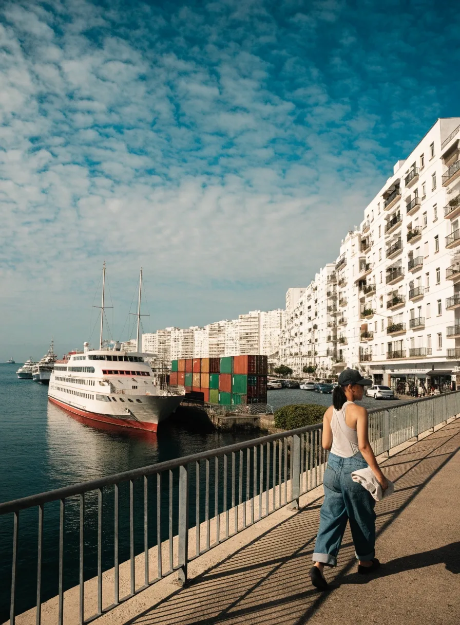Ciudad fluvial industrial del norte de España con puente moderno y edificios rehabilitados